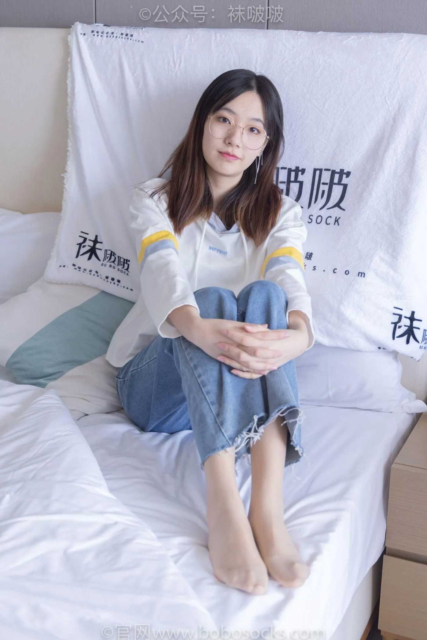 [BoBoSocks袜啵啵]NO.080 小甜豆-帆布鞋、白棉袜、肉丝（花絮版） [140P]插图7